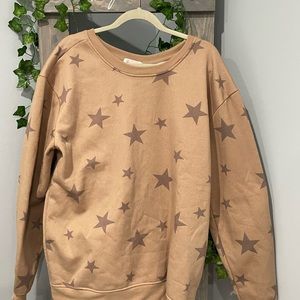 Brown, Star Sweatshirt -XL